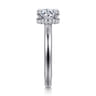 Sandi - 14K White Gold Round Diamond Engagement Ring - 0.1 ct