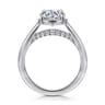 Geo - 14K White Gold Round Diamond Engagement Ring - 0.16 ct