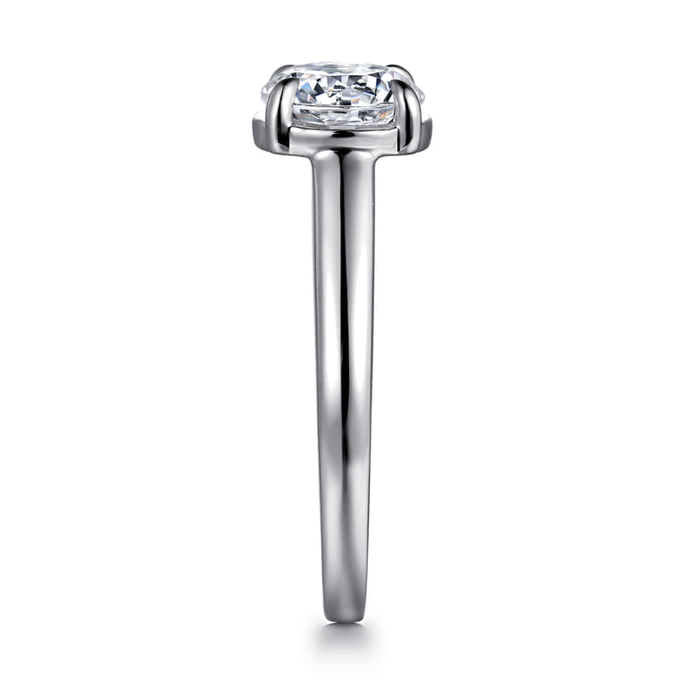 Geo - 14K White Gold Round Diamond Engagement Ring - 0.16 ct - Shot 5