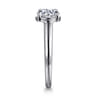 Geo - 14K White Gold Round Diamond Engagement Ring - 0.16 ct