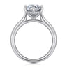 Aviva - 14K White Gold 6 Prong Round Solitaire Diamond Engagement Ring - 0.05 ct