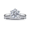 Aviva - 14K White Gold 6 Prong Round Solitaire Diamond Engagement Ring - 0.05 ct