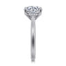 Azucena - 14K White Gold Round Solitaire Diamond Engagement Ring - 0.06 ct