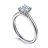 Azucena - 14K White Gold Round Solitaire Diamond Engagement Ring - 0.05 ct