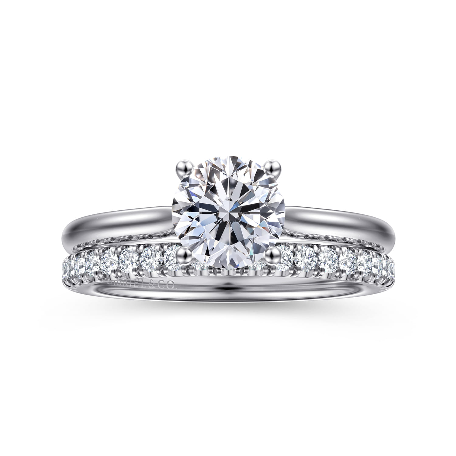 Azucena - 14K White Gold Round Solitaire Diamond Engagement Ring - 0.05 ct - Shot 4