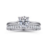 Azucena - 14K White Gold Round Solitaire Diamond Engagement Ring - 0.05 ct