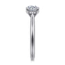 Azucena - 14K White Gold Round Solitaire Diamond Engagement Ring - 0.05 ct