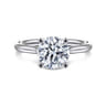 Azucena - 14K White Gold Round Solitaire Diamond Engagement Ring - 0.06 ct