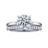 Azucena - 14K White Gold Round Solitaire Diamond Engagement Ring - 0.06 ct