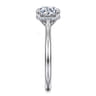 Azucena - 14K White Gold Round Solitaire Diamond Engagement Ring - 0.06 ct