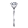 Anuk - 14K White Gold Round Diamond Engagement Ring - 0.08 ct