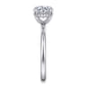 Anuk - 14K White Gold Round Diamond Engagement Ring - 0.06 ct