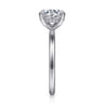 Anuk - 14K White Gold Round Diamond Engagement Ring - 0.06 ct