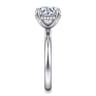 Peace - 14K White Gold Round Diamond Engagement Ring - 0.08 ct