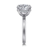Peace - 14K White Gold Round Diamond Engagement Ring - 0.12 ct