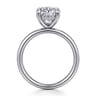 Peace - 14K White Gold Round Diamond Engagement Ring - 0.08 ct