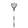 Peace - 14K White Gold Round Diamond Engagement Ring - 0.08 ct