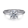 Rosey - 14K White Gold Round Diamond Engagement Ring - 0.35 ct