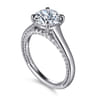 Rosey - 14K White Gold Round Diamond Engagement Ring - 0.35 ct