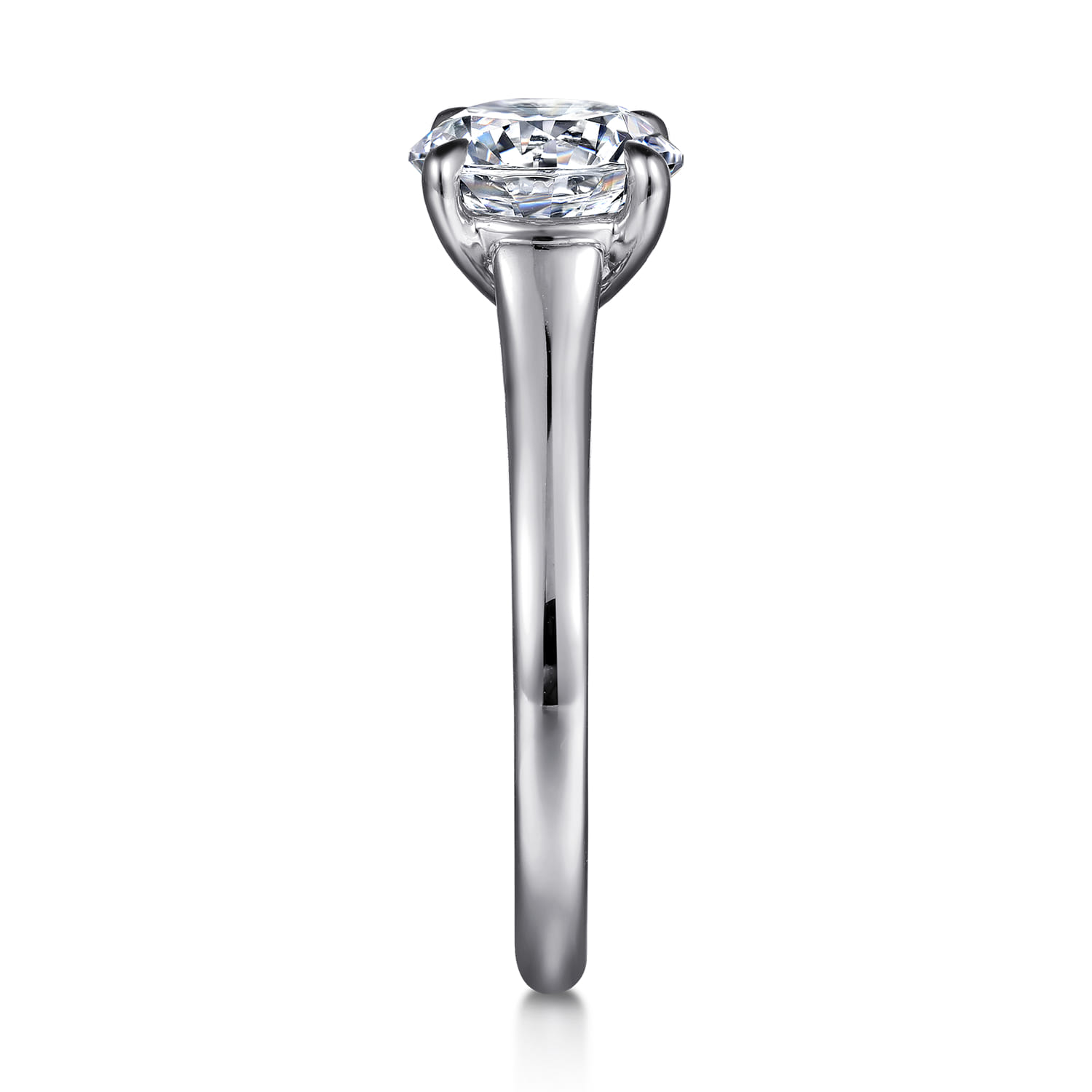 Rosey - 14K White Gold Round Diamond Engagement Ring - 0.35 ct - Shot 5