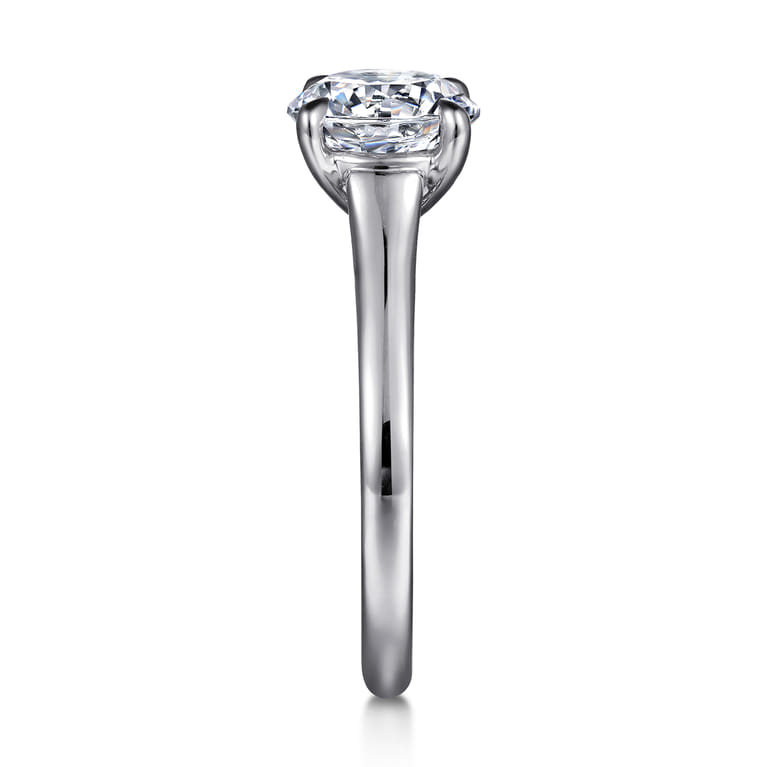 Rosey - 14K White Gold Round Diamond Engagement Ring - 0.35 ct - Shot 5
