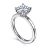 Abley - 14K White Gold Round Solitaire Diamond Engagement Ring - 0.05 ct