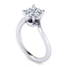 Blair - 14K White Gold Bypass Round Diamond Engagement Ring
