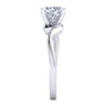 Blair - 14K White Gold Bypass Round Diamond Engagement Ring