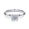 Ellis - 14K White Gold Round Diamond Engagement Ring