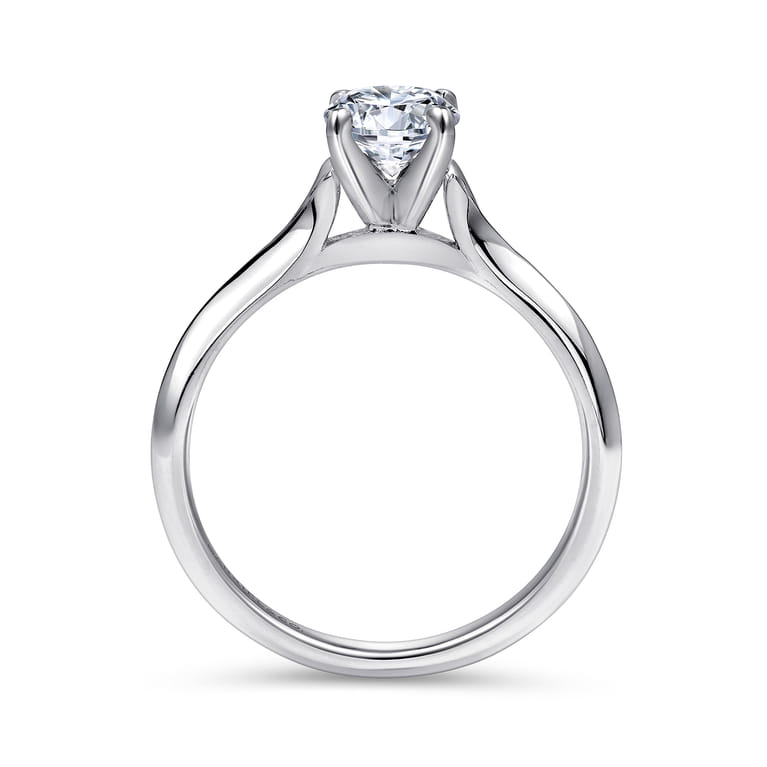 Ellis - 14K White Gold Round Diamond Engagement Ring - Shot 2