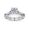 Ellis - 14K White Gold Round Diamond Engagement Ring