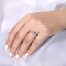 Ellis - 14K White Gold Round Diamond Engagement Ring