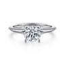 Ellis - 14K White Gold Round Diamond Engagement Ring
