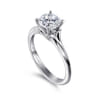 Ellis - 14K White Gold Round Diamond Engagement Ring