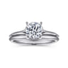 Ellis - 14K White Gold Round Diamond Engagement Ring