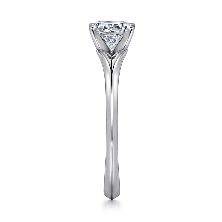 Ellis - 14K White Gold Round Diamond Engagement Ring - Shot 5