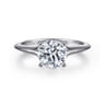 Ellis - 14K White Gold Round Diamond Engagement Ring