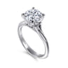 Ellis - 14K White Gold Round Diamond Engagement Ring