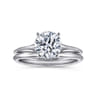 Ellis - 14K White Gold Round Diamond Engagement Ring