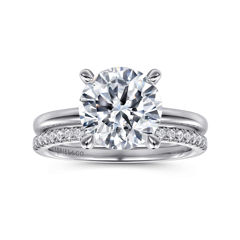 Ali - 14K White Gold Diamond Engagement Ring - Shot 4