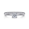 Ali - 14K White Gold Round Diamond Engagement Ring
