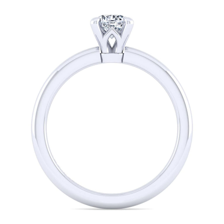 Ali - 14K White Gold Round Diamond Engagement Ring - Shot 2