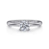 Ali - 14K White Gold Round Diamond Engagement Ring