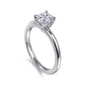 Ali - 14K White Gold Round Diamond Engagement Ring