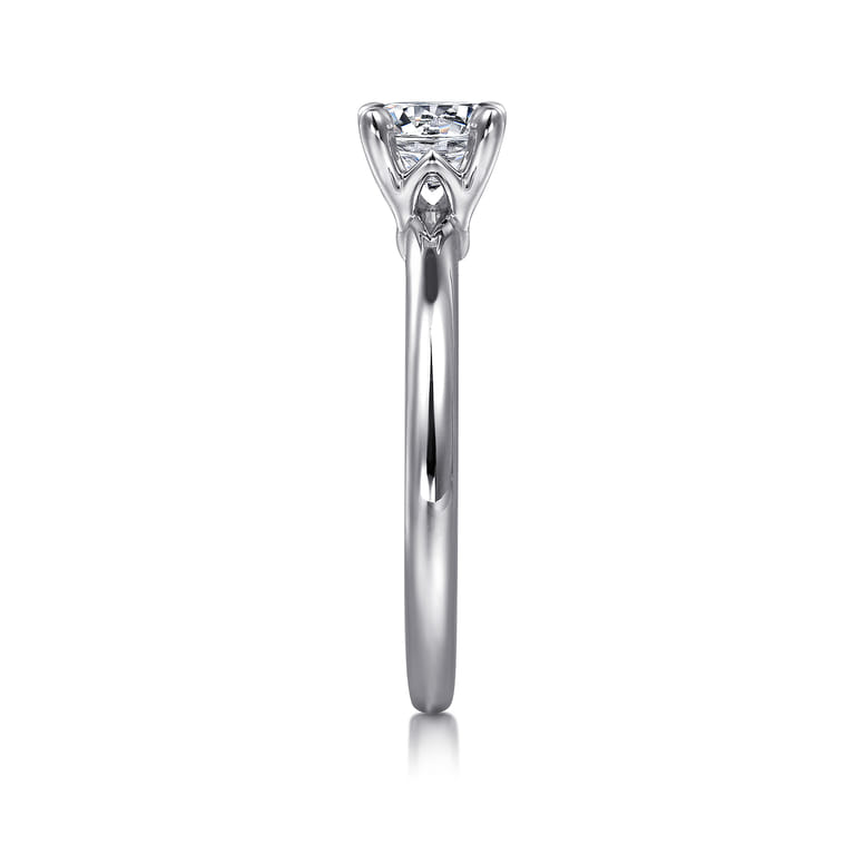 Ali - 14K White Gold Round Diamond Engagement Ring - Shot 5