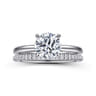 Ali - 14K White Gold Round Diamond Engagement Ring