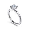 Paula - 14K White Gold Round Diamond Engagement Ring