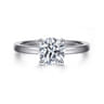 Paula - 14K White Gold Round Diamond Engagement Ring