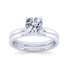 Paula - 14K White Gold Round Diamond Engagement Ring