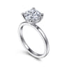 Paula - 14K White Gold Round Diamond Engagement Ring